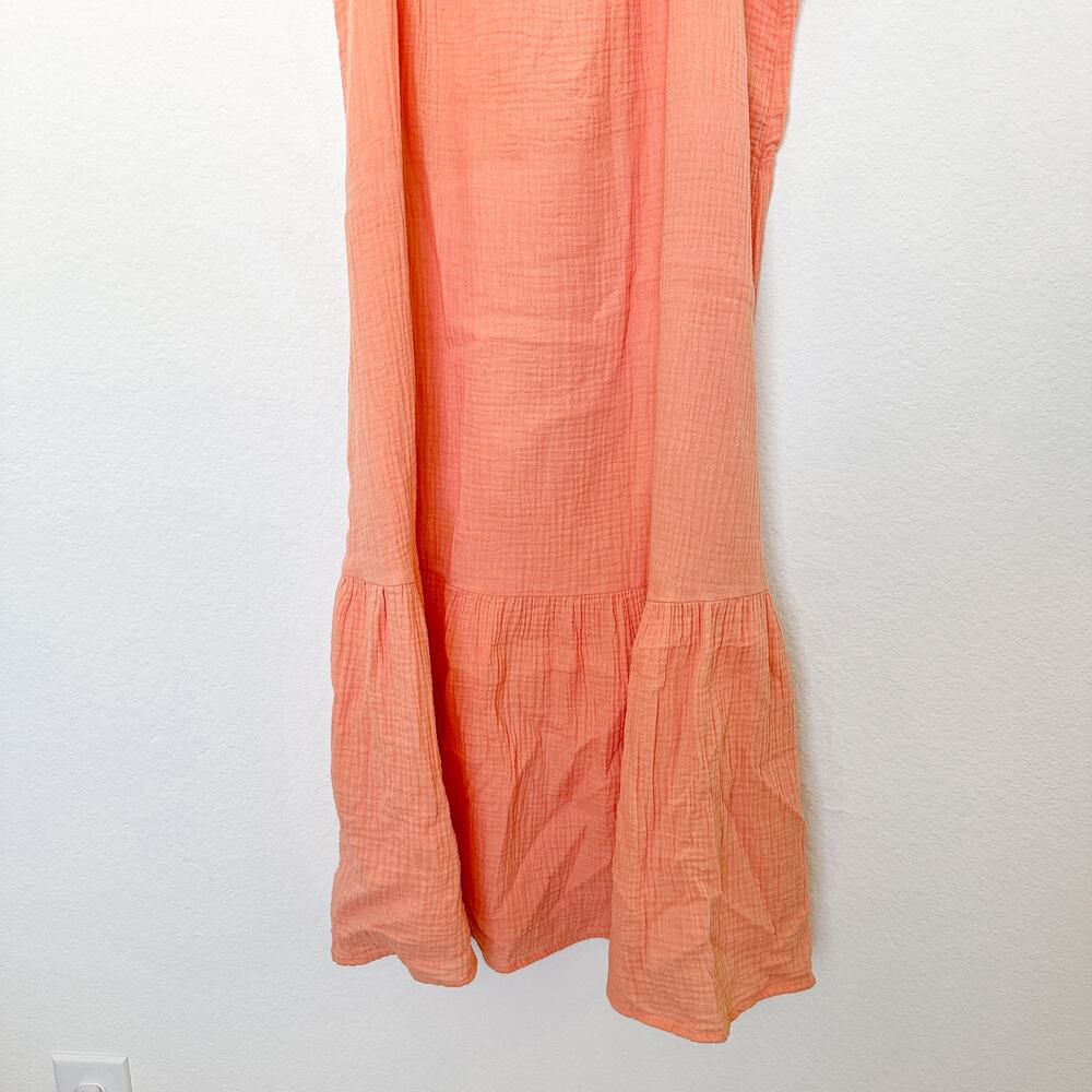 Rails Skylar Flutter Sleeve Midi Dress Size L Pea… - image 6